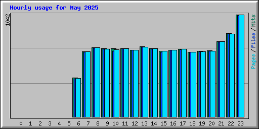 Hourly usage for May 2025