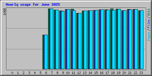 Hourly usage for June 2025