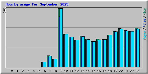 Hourly usage for September 2025