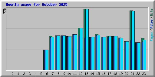 Hourly usage for October 2025