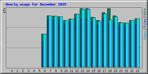 Hourly usage for December 2025