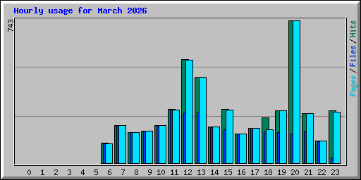 Hourly usage for March 2026